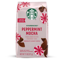 Cargar imagen en el visor de la galería, Starbucks Christmas Peppermint Mocha Ground Coffee