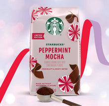 Cargar imagen en el visor de la galería, Starbucks Christmas Peppermint Mocha Ground Coffee