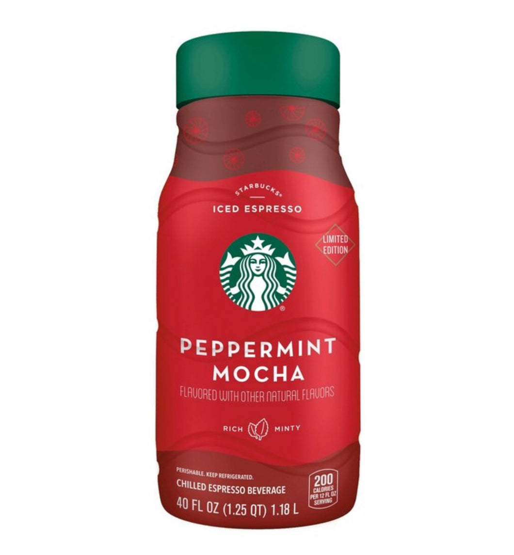Starbucks Peppermint Mocha Iced Espresso Christmas Edition
