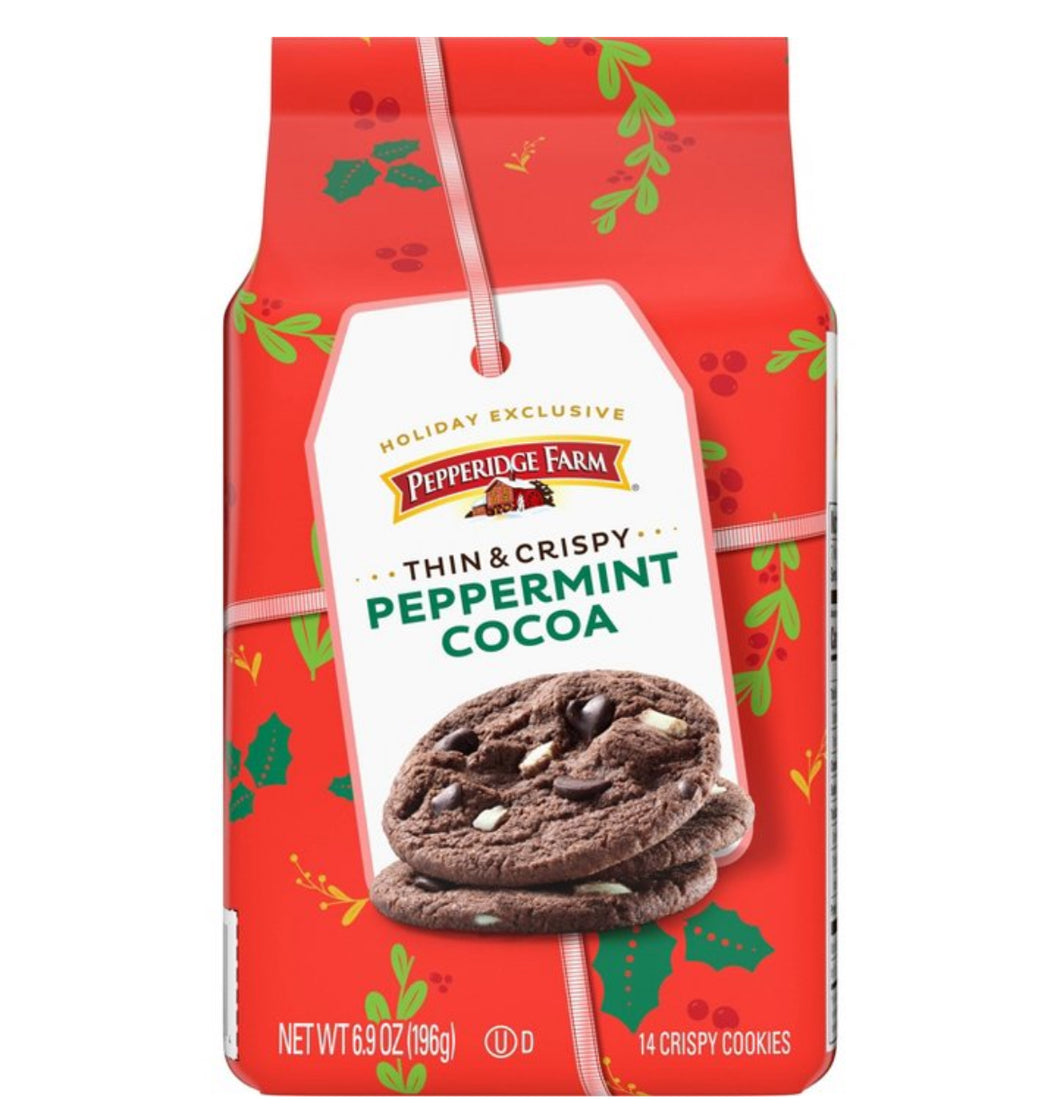 Peppermint Cocoa Thin & Crispy Cookies