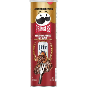 Pringles Miller Lite Beer-Braised Steak Potato Crisps Chips