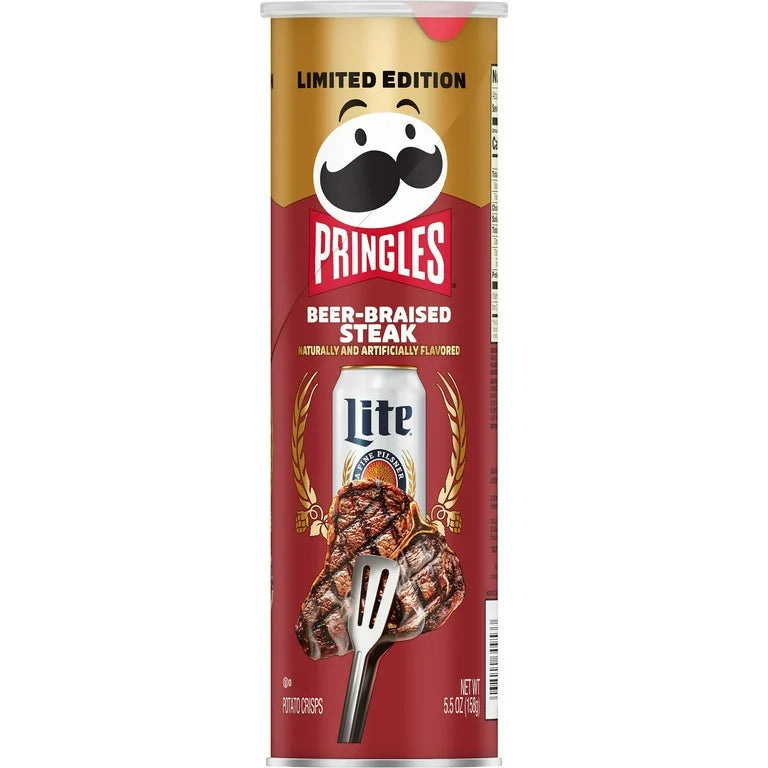 Pringles Miller Lite Beer-Braised Steak Potato Crisps Chips