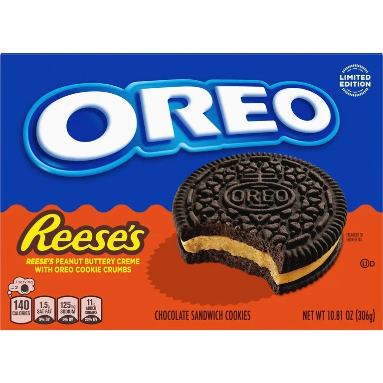 Oreo Reese’s Peanut Buttery Creme Chocolate Sandwich Cookies Limited Edition