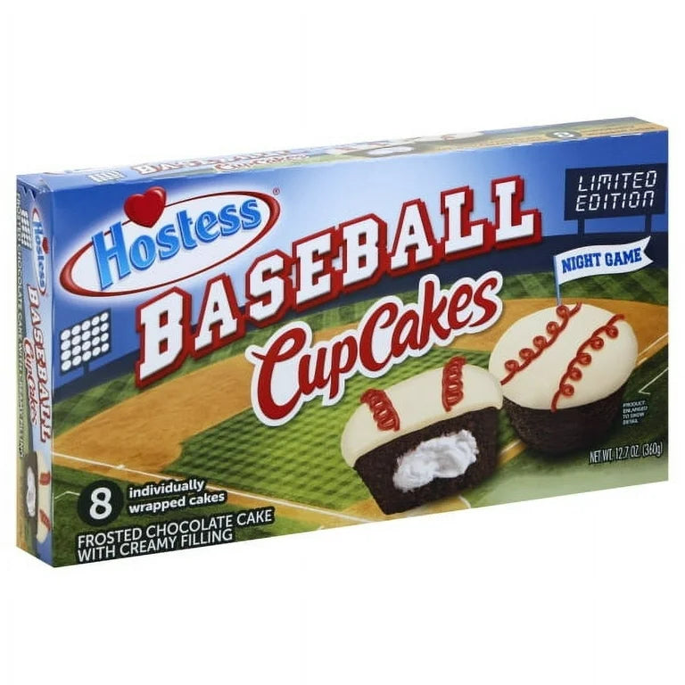 Hostess Baseball Chocolate Cupcakes