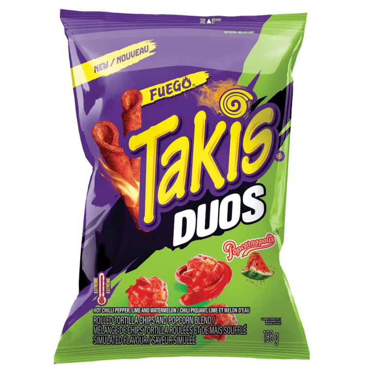 Takis Fuego and Popcornopolis Watermelon