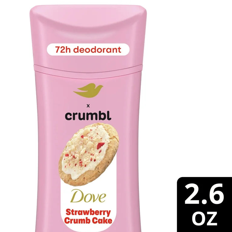 Dove Crumbl Deodorant Stick Crumbl Strawberry Crumb Cake Aluminum Free