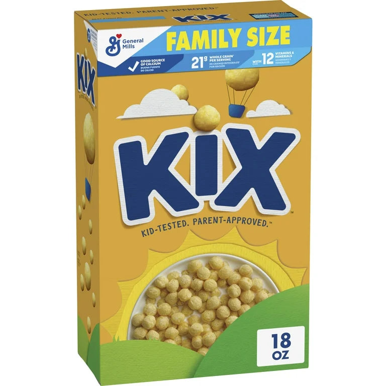 Kix Whole Grain Crispy Corn Cereal Puffs
