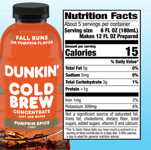 Dunkin Donuts Pumpkin Spice Cold Brew