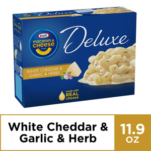 KRAFT DELUXE WHITE CHEDDAR & GARLIC & HERBS MAC AND CHEESE