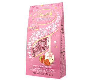 Lindt Lindor Valentine’s Strawberries And Cream White Chocolate Truffles