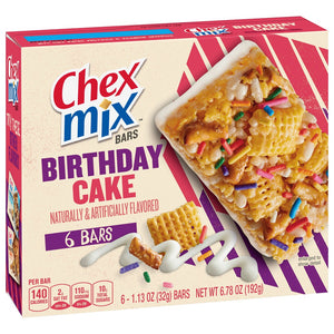CHEX MIX BIRTHDAY CAKE BARS