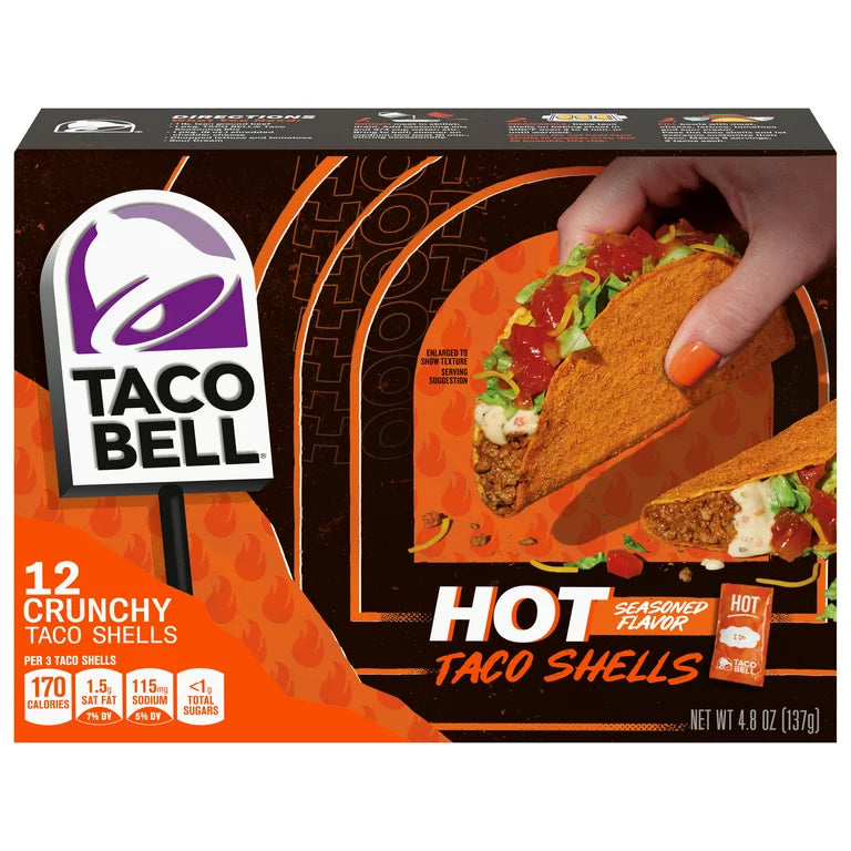 TACO BELL HOT CRUNCHY SHELLS
