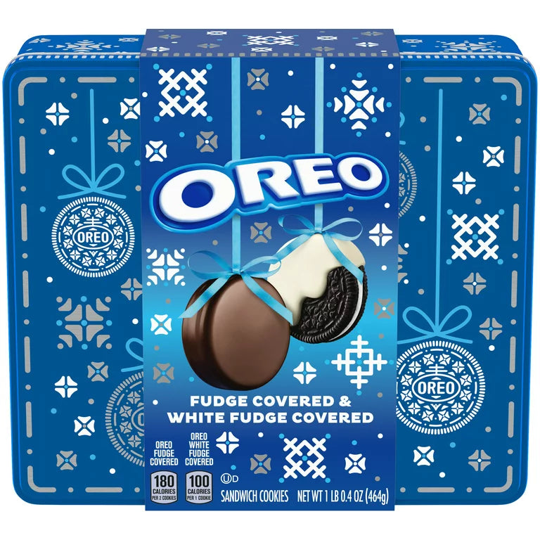 Oreo Fudge Covered Christmas Gift Box