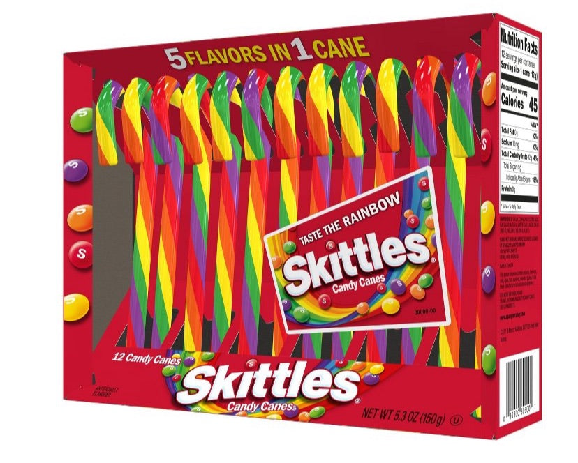 Skittles Christmas Candy Canes