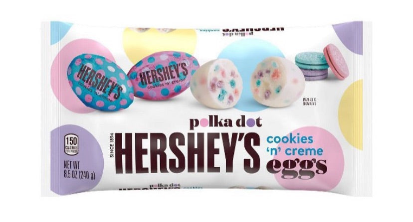 Hershey’s Eggs Polka Dot Cookies And Creme