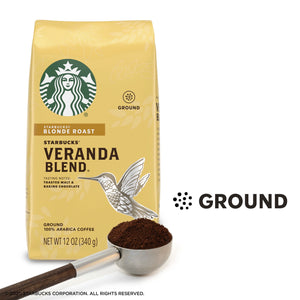 STARBUCKS VERANDA BLEND BLONDE ROAST GROUND COFFEE