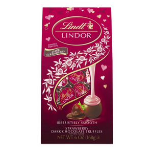 Lindt Lindor Valentine Strawberry Dark Chocolate Truffles